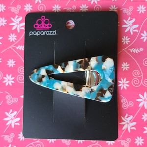 Paparazzi turquoise tortoise hair clip